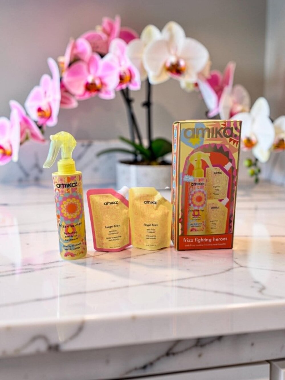 Amika Fighting Heroes Forge Frizz Shampoo & Conditioner Frizz Me Not 6.7 oz